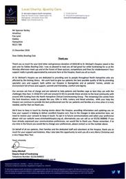 THANKS FROM ST MICHAEL'S HOSPICE