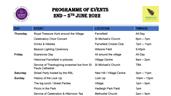 Updated program of events for the Queens Platinum Jubilee