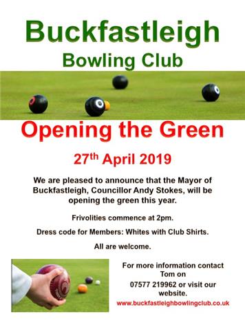  - Opening the Green 27 April 2019