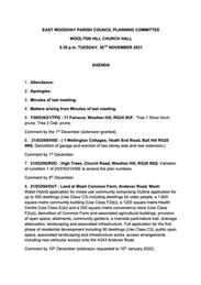 Planning Meeting 30/11/21