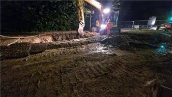 Major water leak at Heyford Hill roundabout