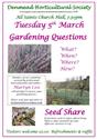 Tuesday 5th  March, Gardening Questions