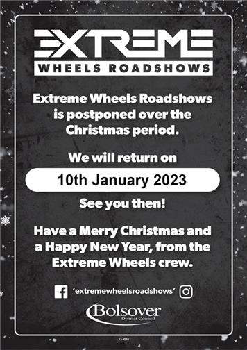  - Extreme Wheels to take a break for Christmas