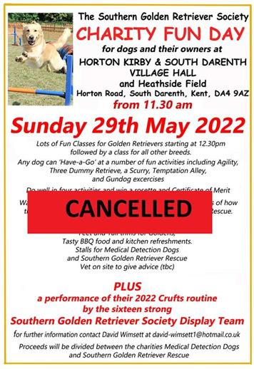  - CANCELLED - Sunday 29th May 2022 - Charity Fun Day