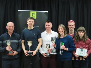 Team players and trophies - Notts LTA Presentation Evening