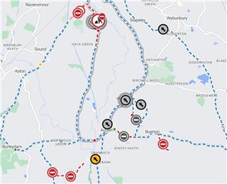 Road Closure Coole Lane, Audlem Ward, Austerson, from the junction of Baddington Lane to the junction of French Lane