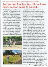 News from Spring Park Shirley Bowling Green - SPAN Magazine  - Oct 2026