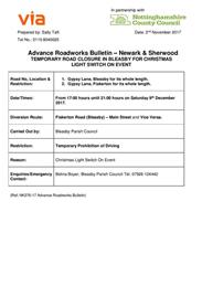 Road Closure on Gypsy Lane