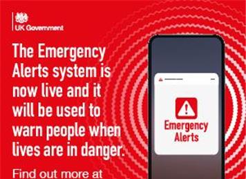 The Emergency Alert system is now live and it will be used to warn people when lives are in danger. Find out more at gov.uk/alerts - Emergency alert system and test on 23 April