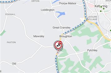 Road closure - advance warning. A43 Northampton Road