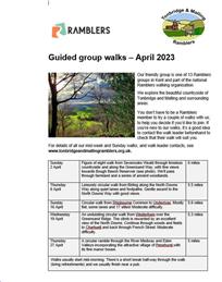 TMBC Ramblers - April Walks