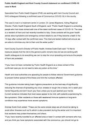 CORONAVIRUS INFORMATION from Department of Health and KCC