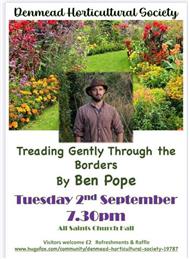Talk on Tuesday 2nd Sept :- 