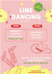 Don't forget Line Dancing on Thursdays 19:00-20:00 - All abilities