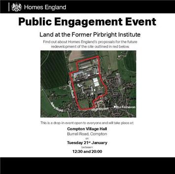  - Public Engagement Event - Pirbright Institute Site - Tue 21st Jan