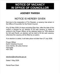 Vacancy for Parish Councillor