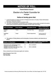 Notice of Poll and Situation of Polling Stations