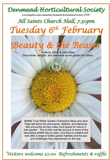  - Talk on Tuesday 6th February, Beauty & the Beasts