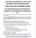 Casual Vacancy Grinshill Parish Council