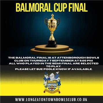  - Balmoral Cup Final