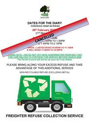 NO BULK WASTE SERVICE - 21st March 2026