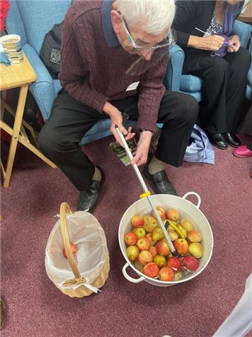 Apple bobbing - Halloween preparations and fun for all
