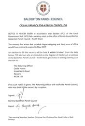 Councillor Vacancy