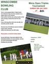 WINSCOMBE BOWLING  CLUB- Men's Open Triples Tournament SUNDAY 9th JULY 2023