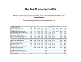 Service 85 passenger consultation - UPDATE
