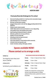 Twinkletoes Pre-School at the Village Hall