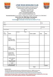 Lyme Regis 2026 tournament