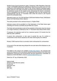 Temporary Traffic Regulation Order