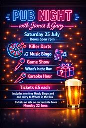 Pub Night - Saturday 25 July