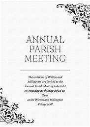 Annual Parish Council Meeting