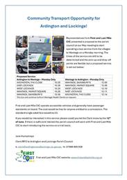 Community Transport Opportunity!