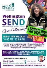 SEND open event being held at Nova Training based in Wellington