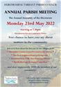 Annual Parish Meeting of the Electorate - Monday 23rd May 2022 @ 7.30pm