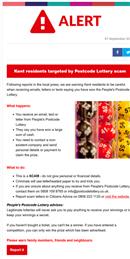 Post Code Lottery Scam