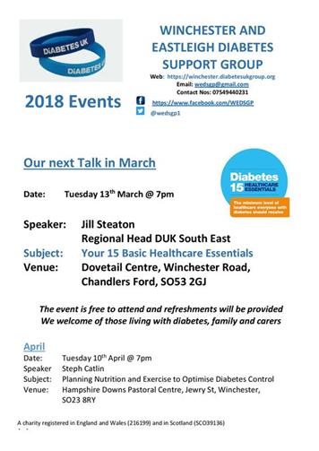  - Winchester and Eastleigh Diabetes UK Support Group