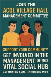 Join the Acol Village Hall Management Committee