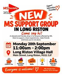 New MS Support Group – Long Riston