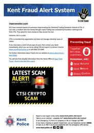 FRAUD ALERT - CTSI Crypto impersonation scam