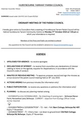 October Parish Council meeting