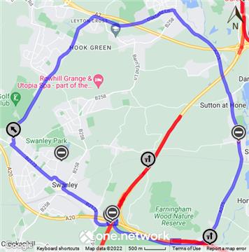  - Temporary Road Closure - A225 Main Road, Sutton At Hone - 10th November 2022 for 1 night between 21.00hrs and 02.00hrs