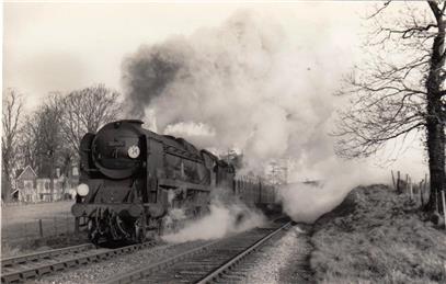 11.30 Waterloo - Weymouth (Diverted) approaching  Butts Junction (Alton) Farringdon line on right (Closed) 8.1.1961 - New Photograph added to website