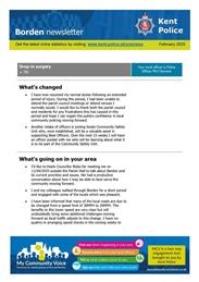 Kent Police - Borden Newsletter - March 2025
