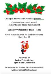 Fancy Dress Tournament & Junior Prize-giving