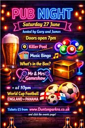 Pub Night - Saturday 27 June