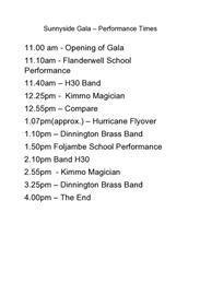 Performance Order Dalton Gala 4th June 2022