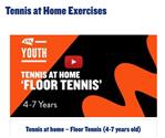 Tennis at Home for 4 - 11 yr olds
